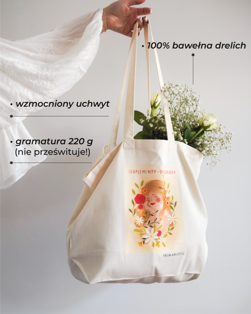 Torba bawełniana Primabiotic (SUPLEMEN)TY – (KOMPLEMEN)TY