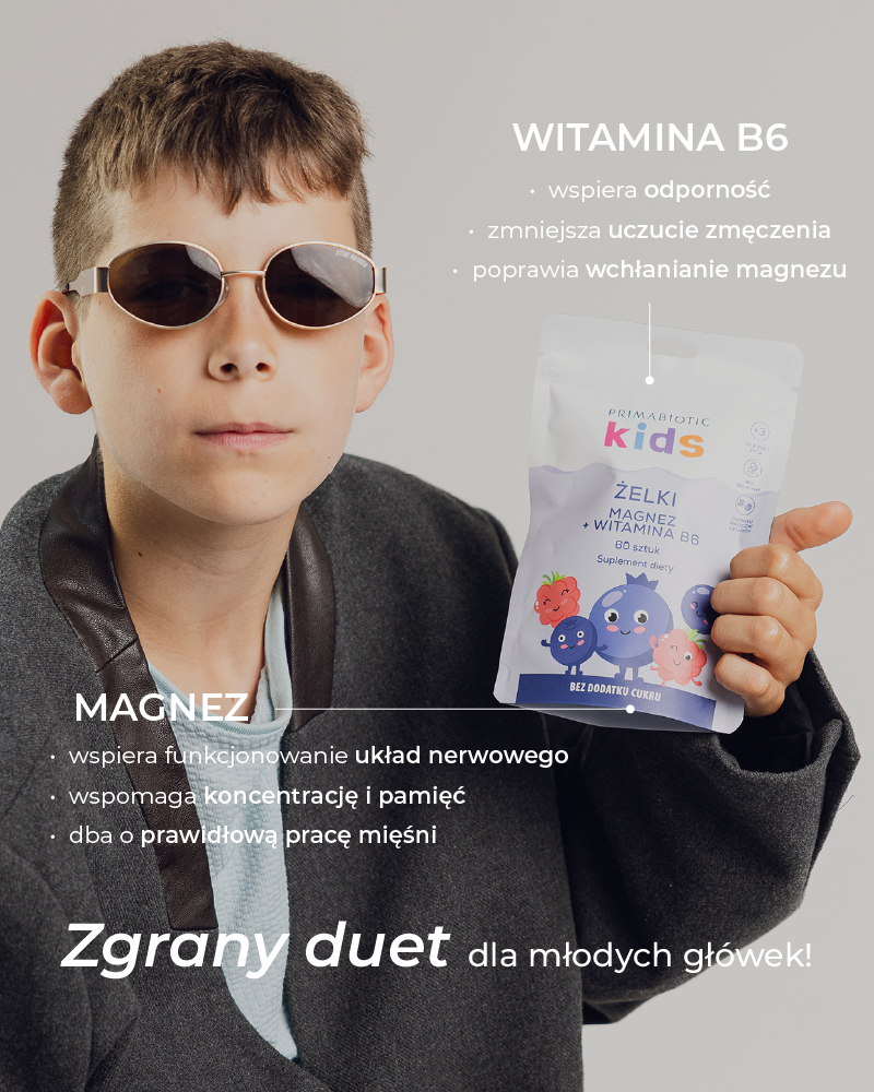 Żelki z magnezem i witaminą B6 dla dzieci
