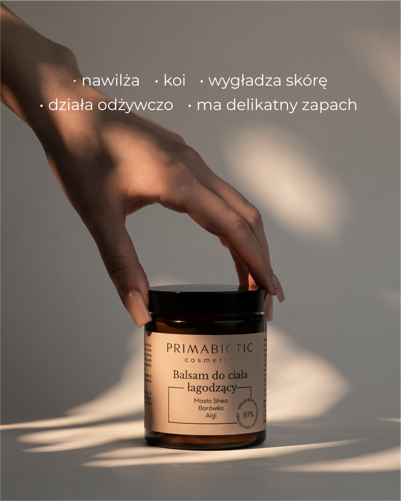 Właściwości łagodzącego balsamu do ciała primabiotic