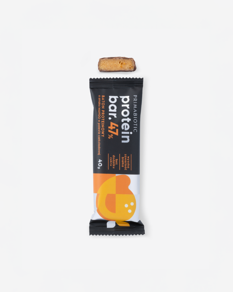 Primabiotic Protein Bar 47% baton proteinowy o smaku mango w polewie czekoladowej