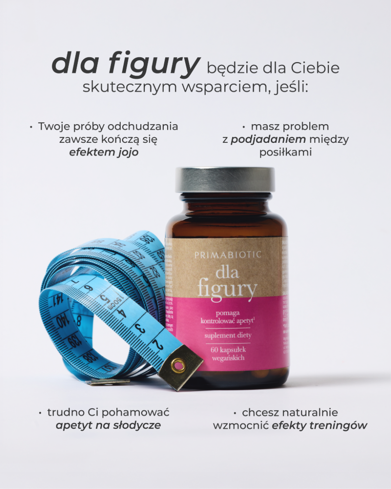 Tabletki na odchudzanie - infografika z opisem dla kogo jest suplement dla figury Primabiotic