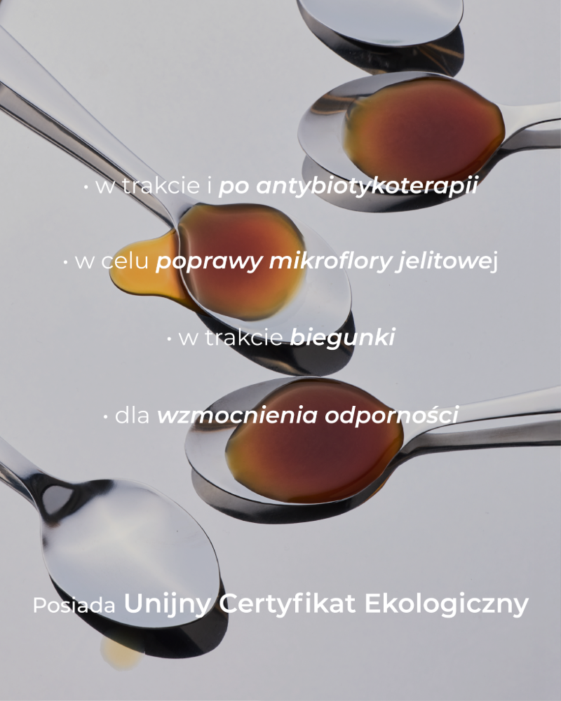 Infografika dotycząca zastosowania esencji probiotycznej