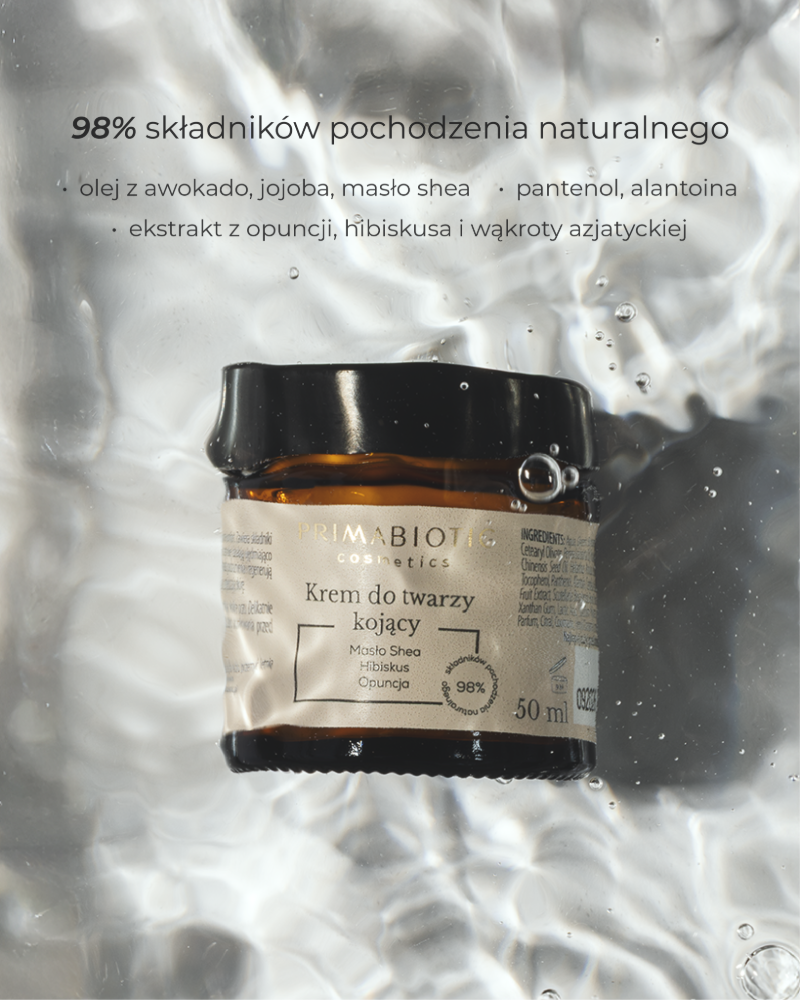 Krem do twarzy Primabiotic - składniki pochodzenia naturalnego