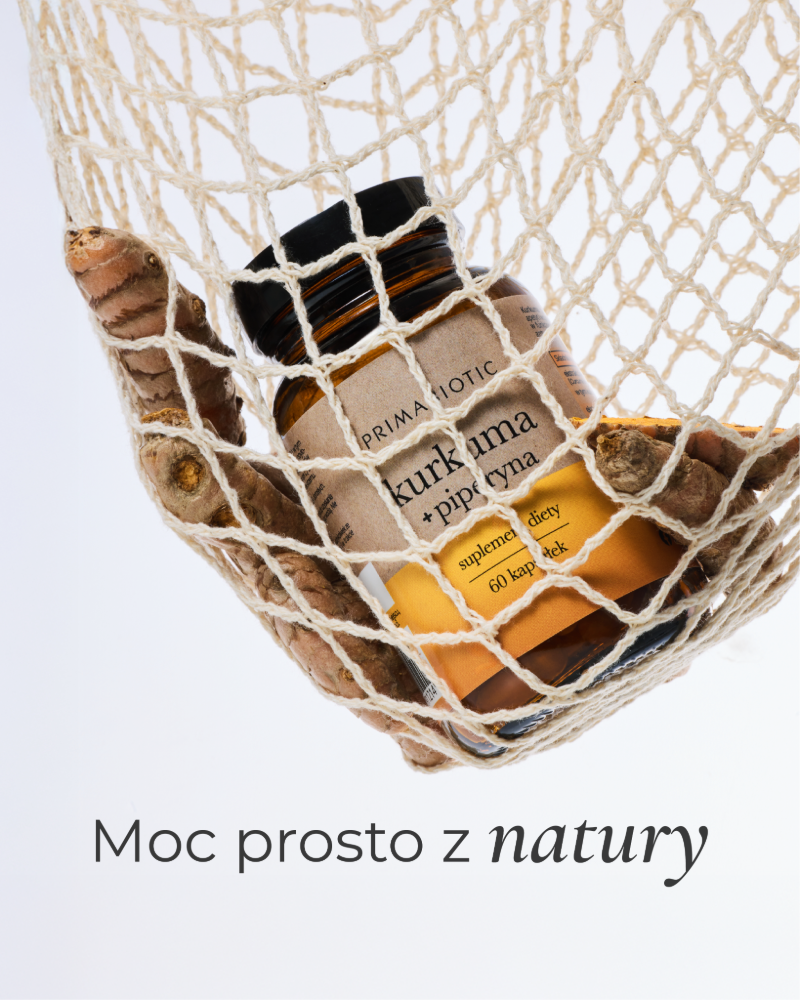 Opakowanie kapsułek z kurkumą w siatce