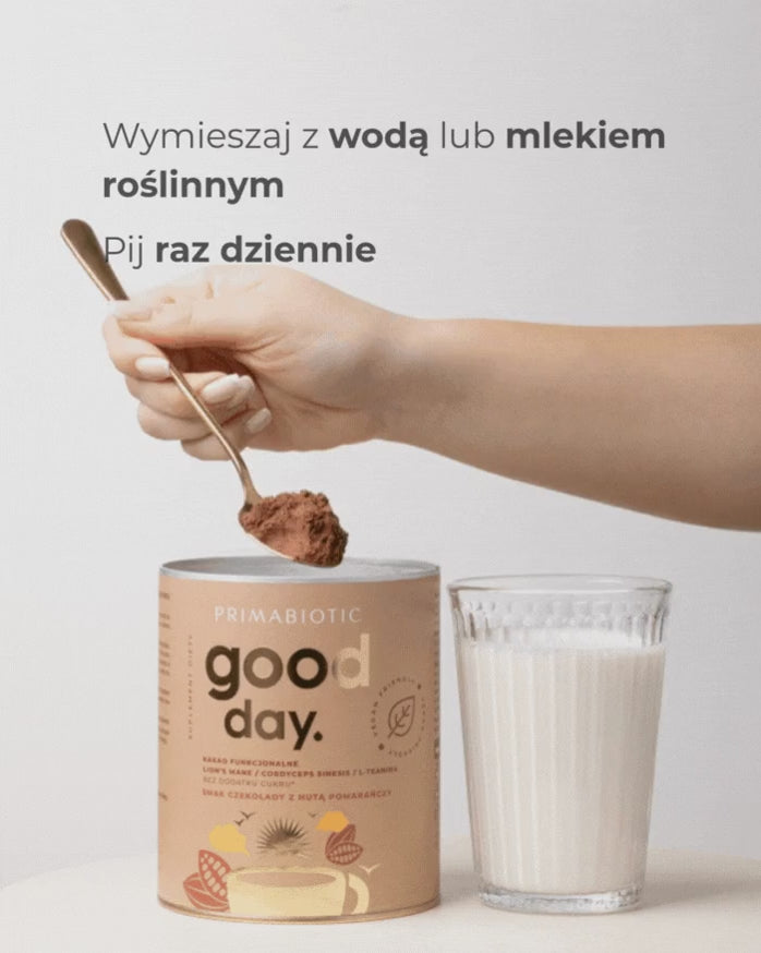 Good Day – kakao funkcjonalne z  grzybami lion’s mane i cordyceps