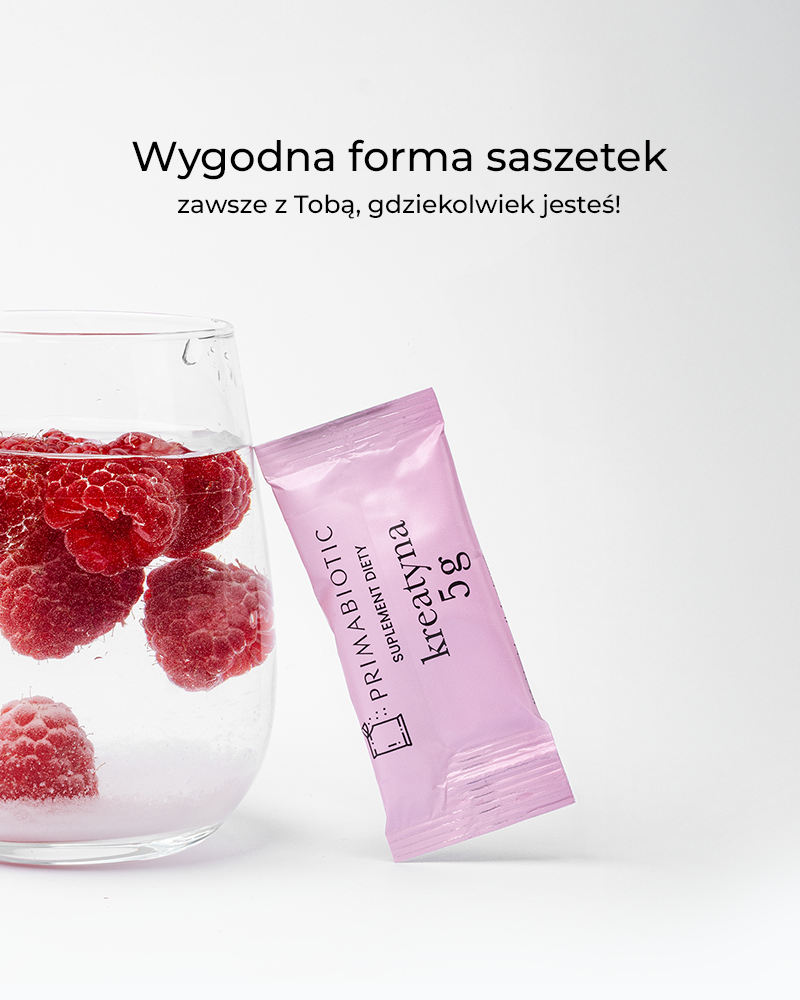 Monohydrat kreatyny - kreatyna malinowa Primabiotic