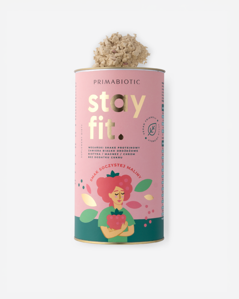 Wegański shake proteinowy malinowy