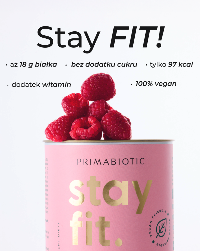Wegański shake proteinowy malinowy