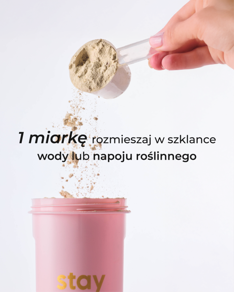 Wegański shake proteinowy malinowy