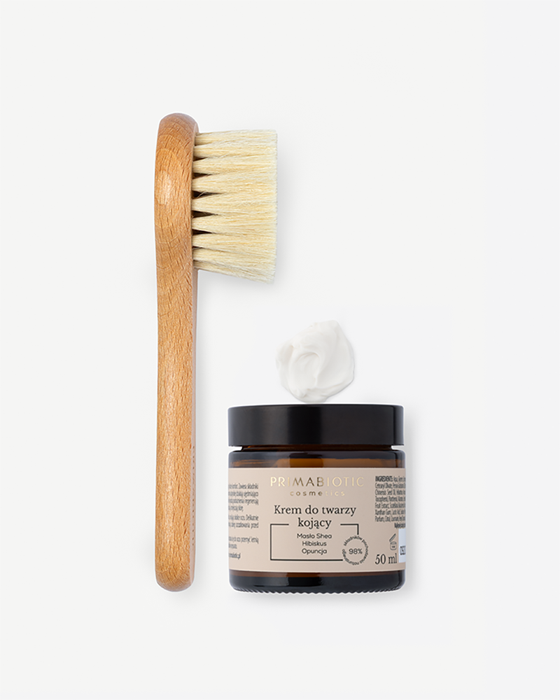 Zestaw: krem + szczotka do twarzy