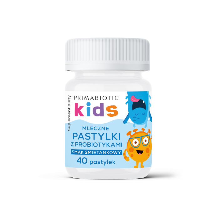 Mleczne pastylki z probiotykami (40 szt.) - śmietanka