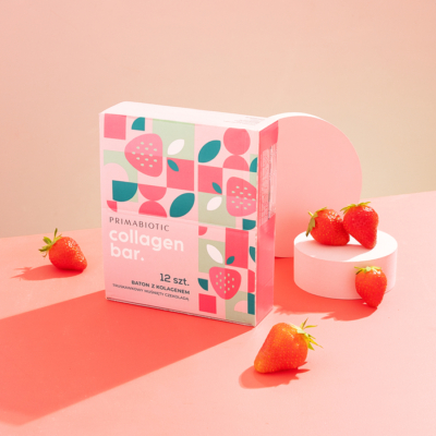 batony z kolagenem smak truskawkowy