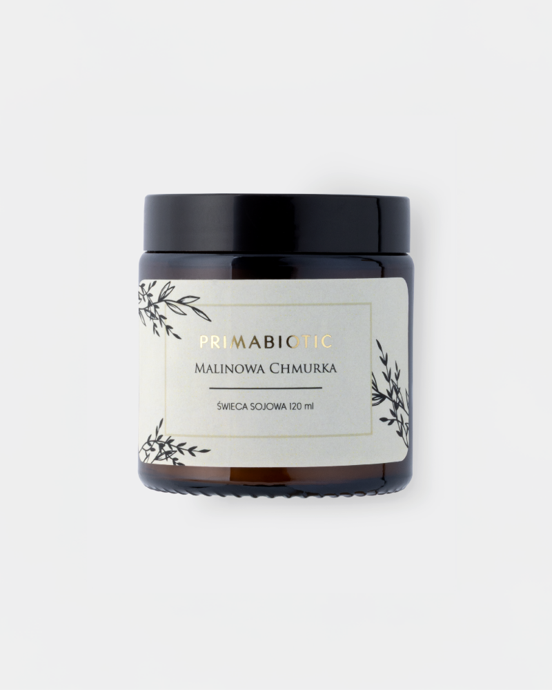 Świeca sojowa (120 ml) Primabiotic - Malinowa chmurka