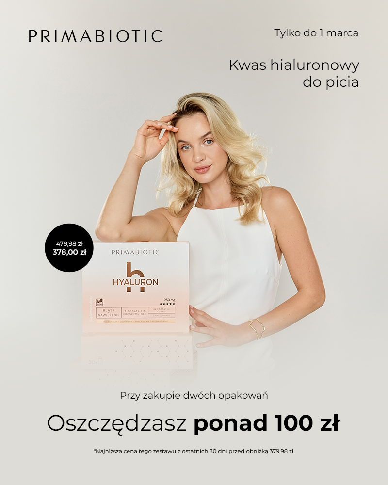 Primabiotic Hyaluron - kwas hialuronowy do picia - 2 opakowania x 30 szt.